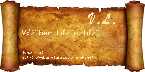 Véber László névjegykártya